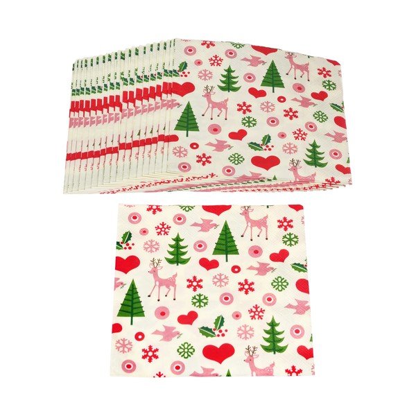 Szalvéta szett 20 db-os 25x25 cm 50s Christmas – Rex London-image-2
