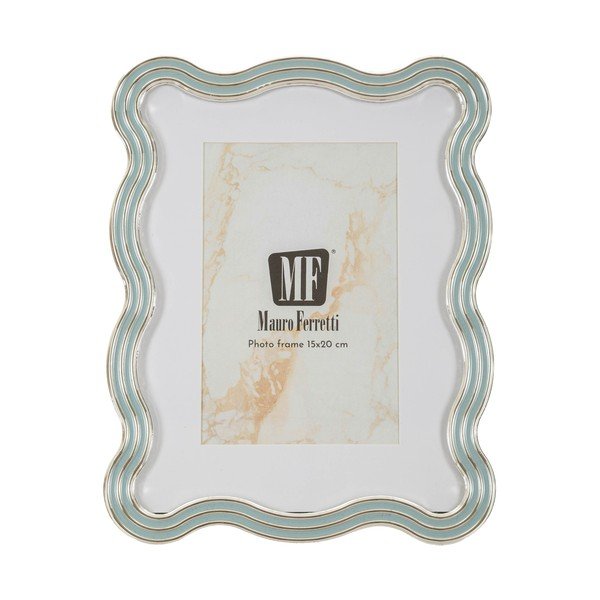 Világoskék-ezüstszínű fém-üveg álló képkeret 17,5x22,5 cm Elizabeth – Mauro Ferretti-image-2