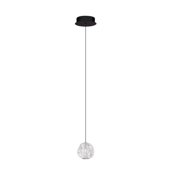 Matt fekete fém LED dimmelhető függőlámpa akrilüveg búrával ø 10 cm Ifos – Nova Luce