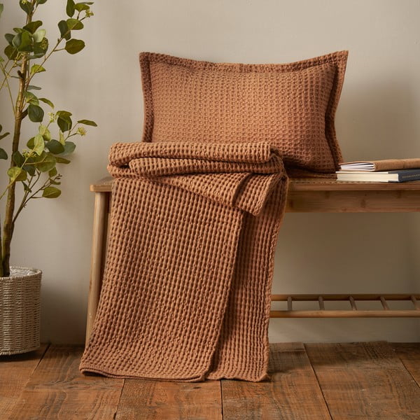 Pamut díszpárna 30x50 cm Jaipur Chunky Waffle – Pineapple Elephant-image-2