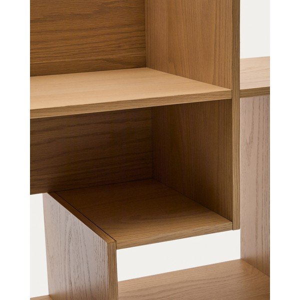 Natúr színű moduláris polcrendszer tölgyfa dekorral 80x80x25 cm Ina – Kave Home-image-4