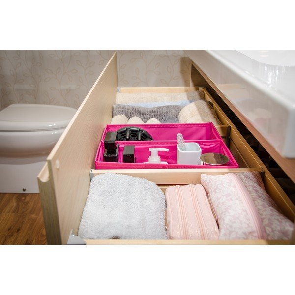 2 db rózsaszín textil tárolódoboz, 28 x 13 cm - JOCCA-image-1