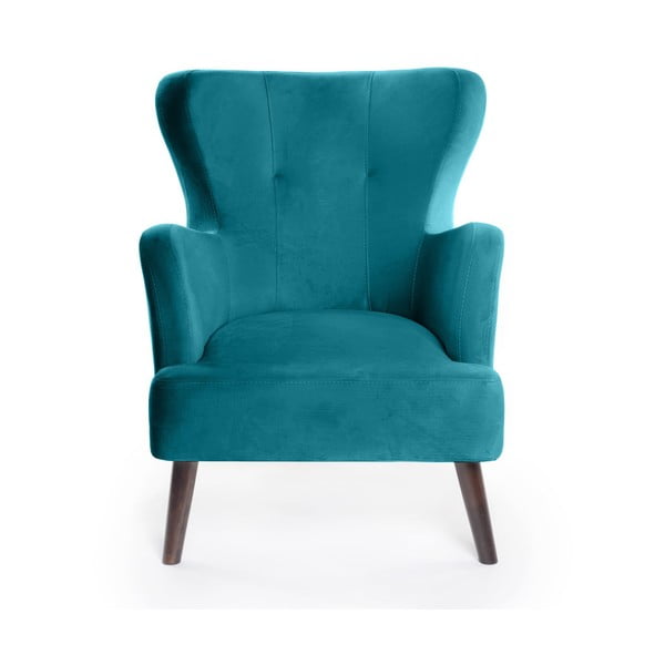 Türkiz bársony füles fotel Noemye – Bonami Selection-image-2