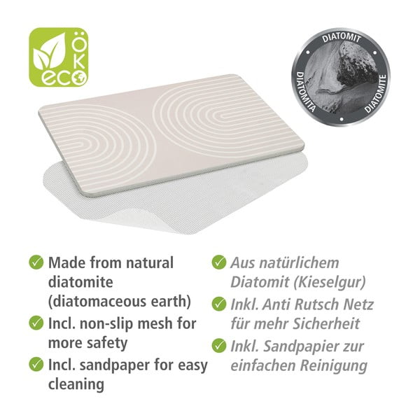 Bézs kovaföld fürdőszobai kilépő 39x60 cm Nazca – Wenko-image-3