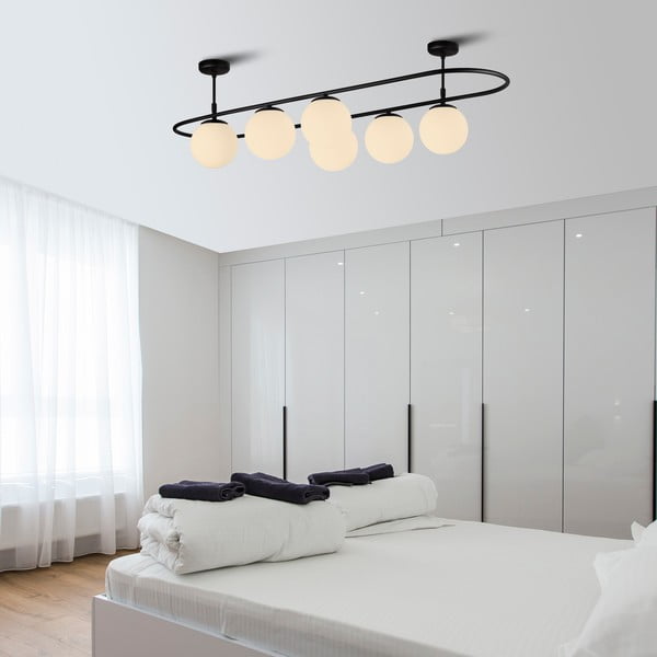 Elips fekete mennyezeti lámpa, hosszúság 124 cm - Squid Lighting-image-3