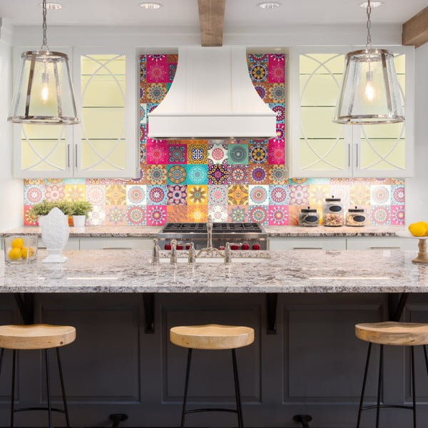 Wall Stickers Tiles Azulejos Mariska 30 db-os falmatrica szett, 15 x 15 cm - Ambiance-image-3