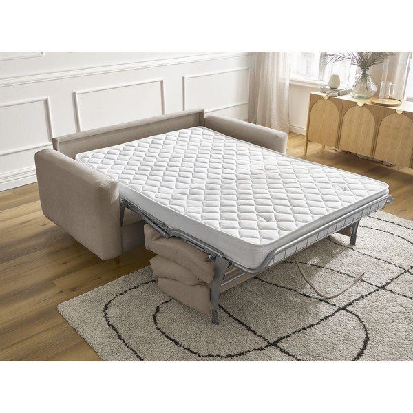 Szürkésbarna kinyitható kanapé mindennapos alvásra 220 cm Cocoone – Bobochic Paris-image-1