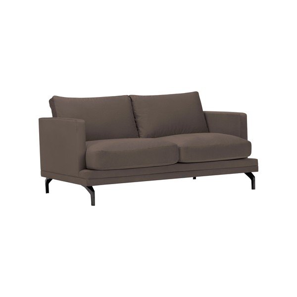 Jupiter barna kétszemélyes kanapé, fekete lábakkal - Windsor & Co Sofas-image-1