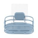 Világoskék öntapadós fém szappantartó Grena – Compactor