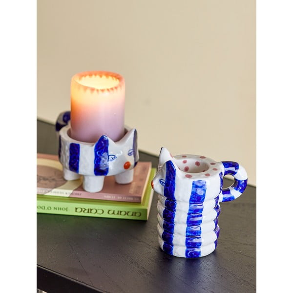 Agyagkerámia gyertyatartó készlet 2 db-os Caty – Bloomingville-image-1