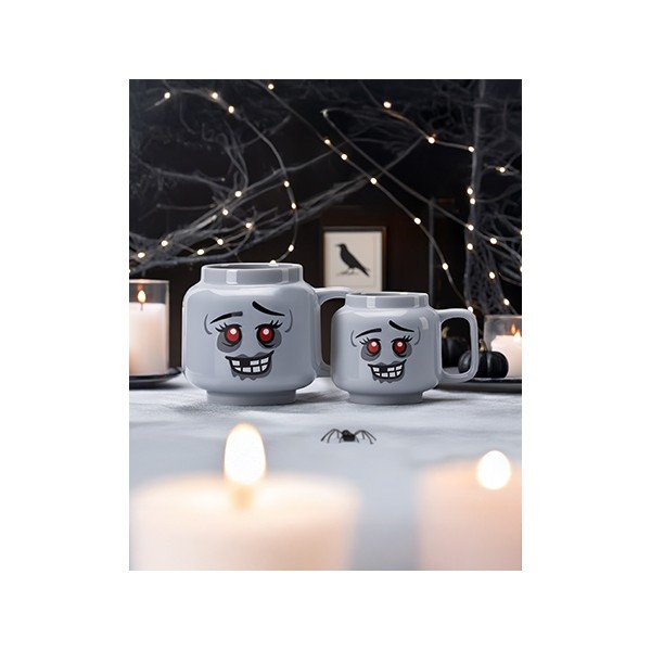 Szürke kerámia gyerek bögre lattéhoz 530 ml Zombie – LEGO®-image-2