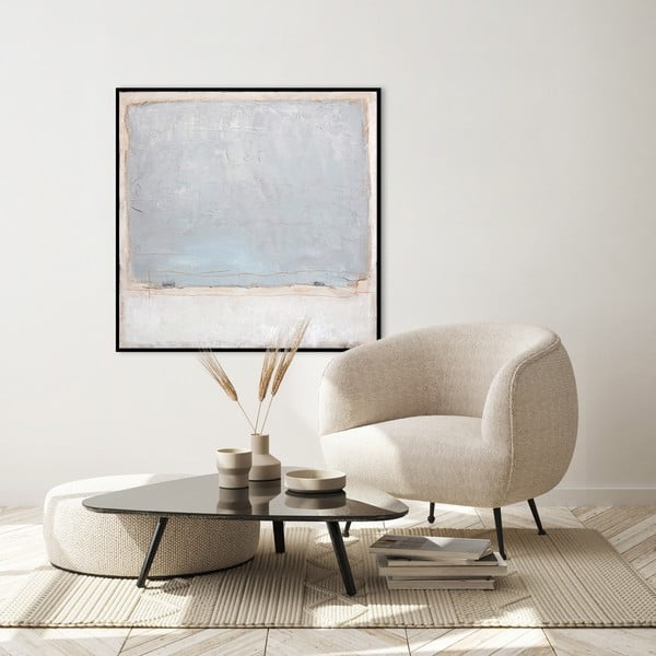 Kézzel festett kép 100x100 cm Blue Inside    – Malerifabrikken-image-1