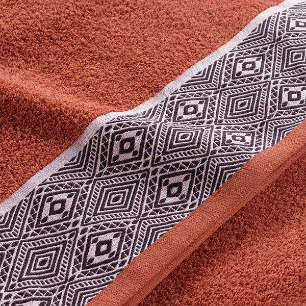 Téglavörös frottír pamut fürdőlepedő 70x130 cm Esteban – douceur d'intérieur-image-2