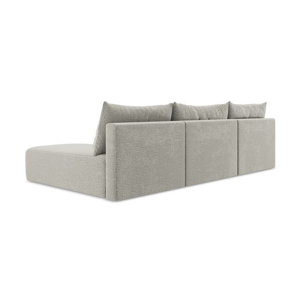 Világosszürke kinyitható-tárolóhelyes sarokkanapé Kalena – Makamii-image-3