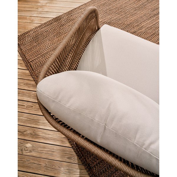 Bézs fém-párnázott kerti fotel Catalina – Kave Home-image-3