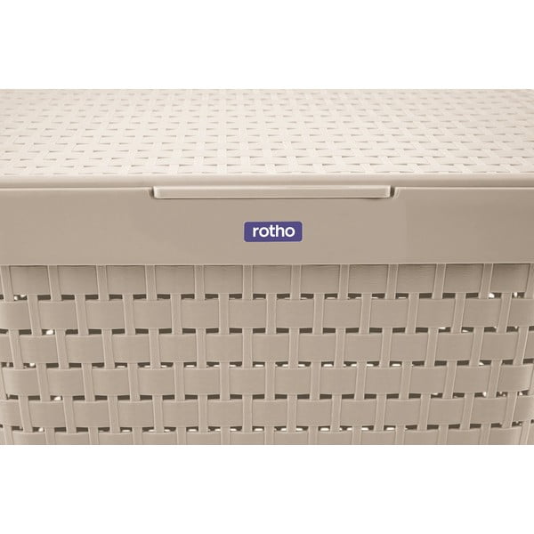 Bézs műanyag szennyeskosár 55 l Country - Rotho-image-4