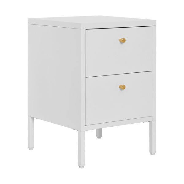 Fehér fém éjjeliszekrény Dalby – House Nordic-image-2