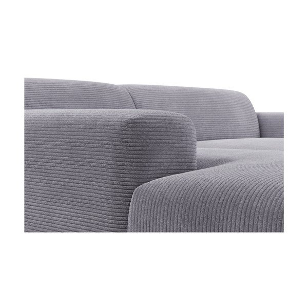 Karen világosszürke kordbársony sarokkanapé, 250 cm, bal oldali - Marie Claire Home-image-1