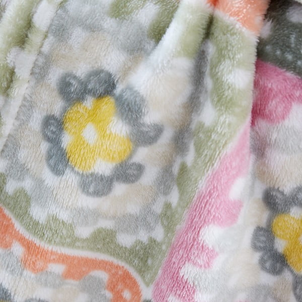 Mikroplüss takaró 130x170 cm Crochet Print Cosy – Catherine Lansfield-image-2