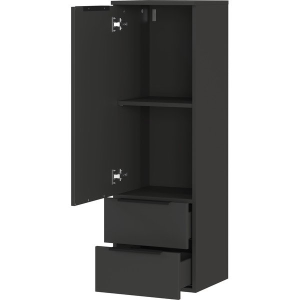 Antracitszürke magas-fali fürdőszoba szekrény 36x111 cm Crandon – Germania-image-3