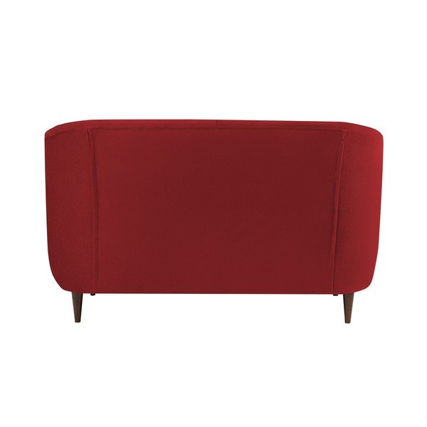 Glam piros bársony kanapé, 125 cm - Kooko Home-image-1