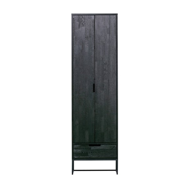 Fekete kőrisfa ruhásszekrény 60x210 cm Silas – WOOOD