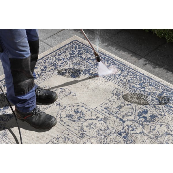 Borbon kék-krémszínű kültéri szőnyeg, 160 x 230 cm - NORTHRUGS-image-3