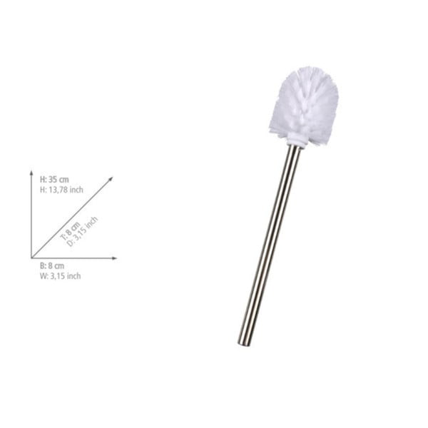 Fehér WC-kefe rozsdamentes acél fogantyúval - Wenko-image-1