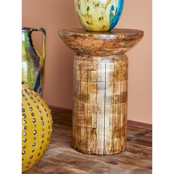 Mangófa kerek tárolóasztal ø 30 cm Yasme – Bloomingville-image-1