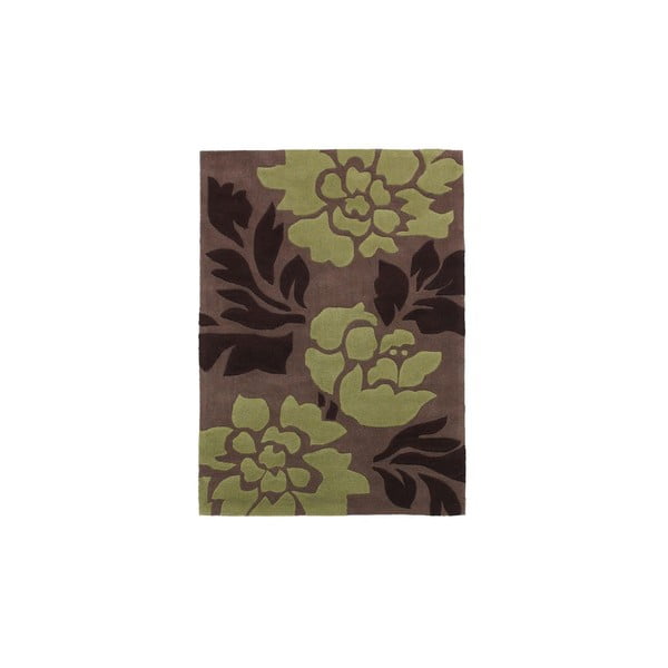 Hongkong Brown Green szőnyeg, 120 x 170 cm - Think Rugs