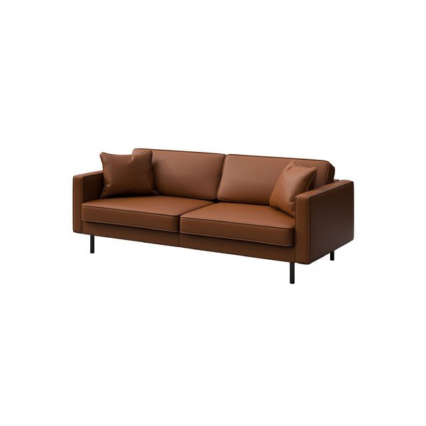 Konyakbarna bőr kanapé 207 cm Kobo – MESONICA-image-2