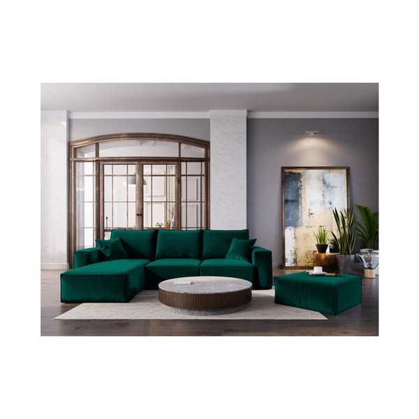 Florida sötétzöld puff, 65 x 65 cm - Cosmopolitan Design-image-3
