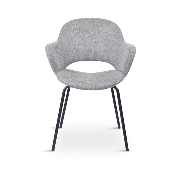 Világosszürke kárpitozott étkezőfotel szett 2 db-os Rowley – Unique Furniture-image-1