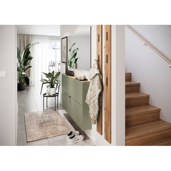 Zöldesszürke billenő ajtós cipőtartó Ameca – Germania-image-4