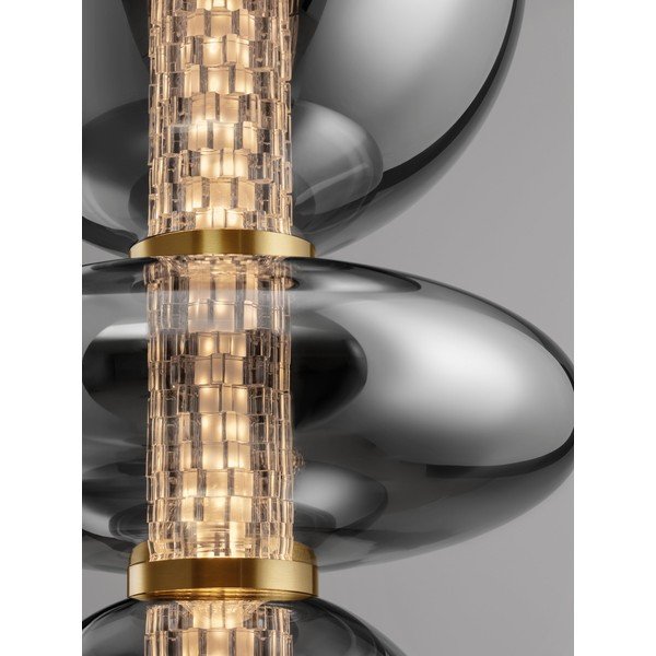 Szürke fém LED függőlámpa üveg búrával ø 25,5 cm Navi – Nova Luce-image-2