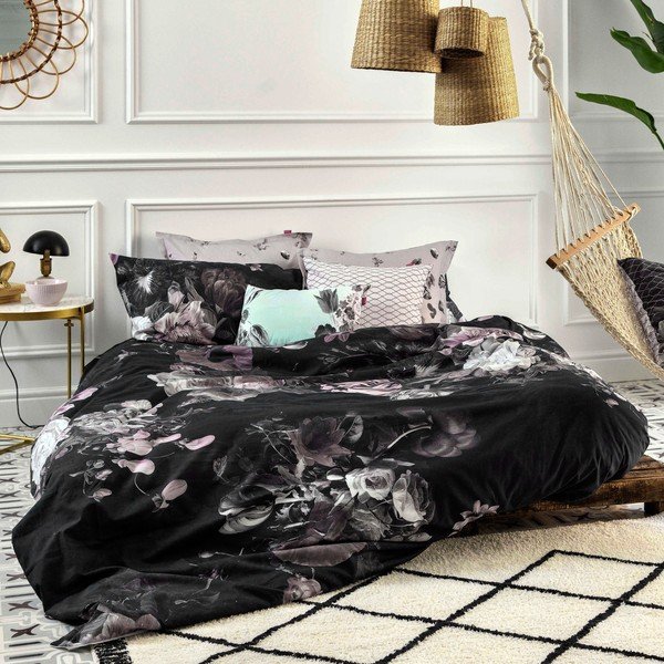 Fekete egyszemélyes pamut paplanhuzat 140x200 cm Onyx – Happy Friday-image-4