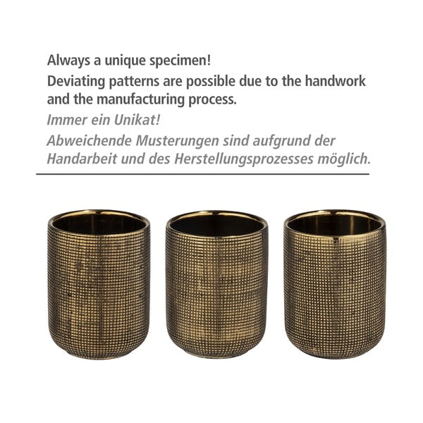 Aranyszínű kerámia fogkefetartó pohár Rivara – Wenko-image-4