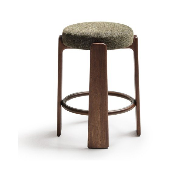 Zöld-sötét natúr színű kőrisfa bárszék (ülésmagasság 65 cm) Granite – Kave Home-image-2