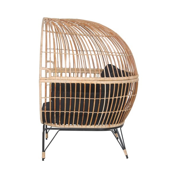 Nodi Black rattan kerti fotel - Bonami Essentials-image-4
