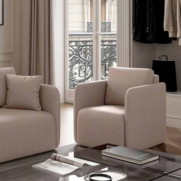 Bézs fotel Chaum – Rodier-image-3