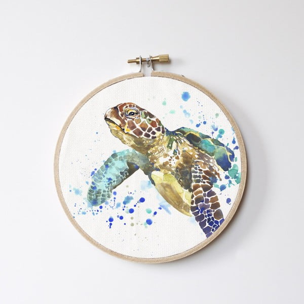 Stitch Hoop Turtle fali dekoráció, ⌀ 27 cm - Surdic