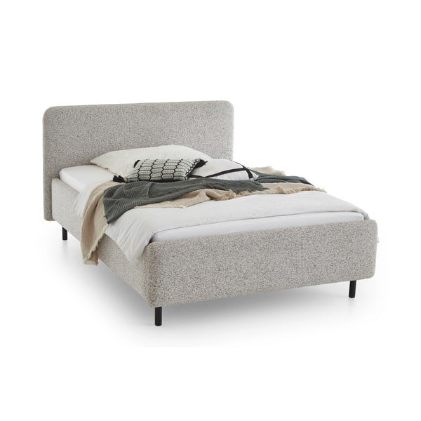 Bézs kárpitozott franciaágy ágyrács nélkül 160x200 cm Primo – Meise Möbel-image-3