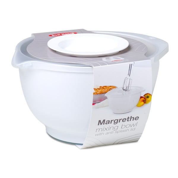 Margarethe fehér habverő tál, fedéllel, 3 liter - Rosti Mepal