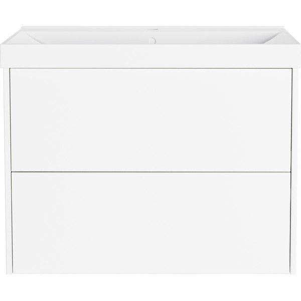 Fehér matt fali mosdó alatti szekrény 81x65 cm Bodera – Germania-image-3