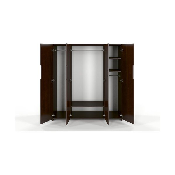Bergman sötétbarna bükkfa ruhásszekrény, 170 x 180 cm - Skandica-image-1