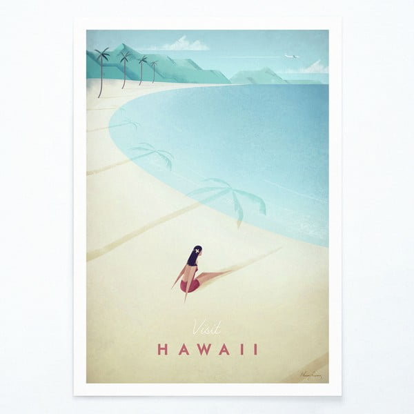 Poszter Hawaii, 50x70 cm - Travelposter