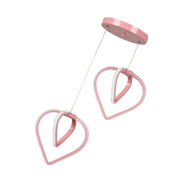 Rózsaszín fém LED függőlámpa ø 20 cm Sevinc – Squid Lighting-image-3