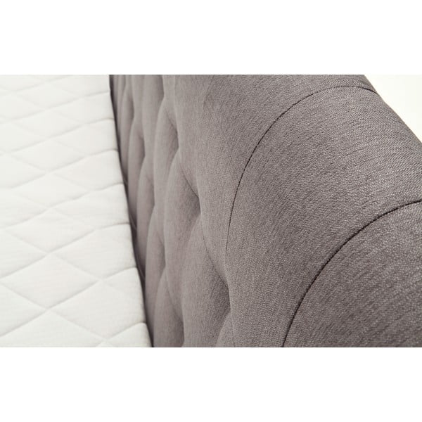 Szürke-barna boxspring ágy 180x200 cm Massello – Meise Möbel-image-3