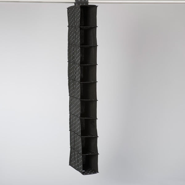 Garment fekete felfüggeszthető szervező 9 rekesszel - Compactor