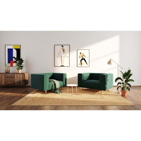 Sötétzöld bársony relaxációs fotel Kukumo – Ame Yens-image-4